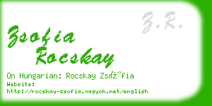zsofia rocskay business card